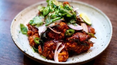Chicken 65 with fried noodles: Chibber prepared this dish in episode 44 when contestants were given the challenge to get creative with instant noodles. "That is right up there with the best-fried chicken that I could ever imagine eating,” judge Jock Zonfrillo said. (Instagram/@depinder_)
