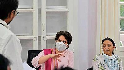 Congress general secretary Priyanka Gandhi Vadra in Lucknow. (HT Photo)
