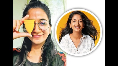 Leesha switched to tampons for a couple of years before trying the menstrual cup (above), which made the switch easier Leesha switched to tampons for a couple of years before trying the menstrual cup (above), which made the switch easier