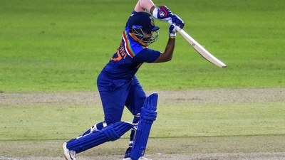 India's Prithvi Shaw plays a shot during the 1st ODI against Sri Lanka in Colombo (Twitter)