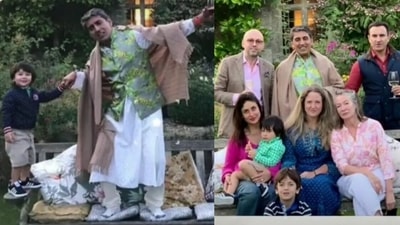 Kareena Kapoor shares pictures of Taimur and Saif Ali Khan along with their friends. Kareena Kapoor shares pictures of Taimur and Saif Ali Khan along with their friends.