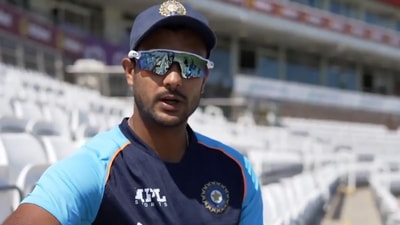 India team hit the nets after 20-day lay-off and Mayank Agarwal gave a lowdown on the first session back. (SCREENGRAB/TWITTER)