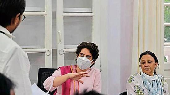 Congress general secretary Priyanka Gandhi Vadra in Lucknow. (HT Photo)