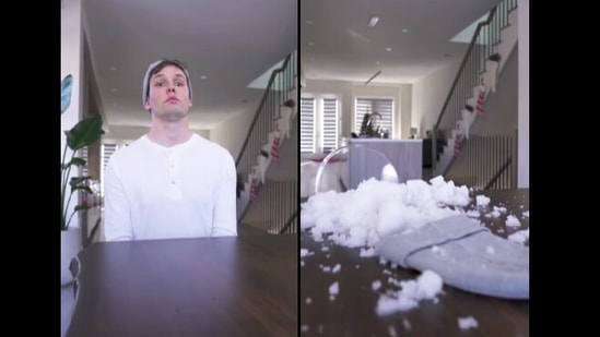 The image shows the spotless transition video by Kevin Parry. (Instagram/@kevinbparry)