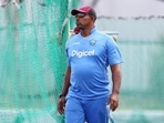 FILE PHOTO: West Indies head coach Phil Simmons during nets.