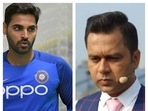 Bhuvneshwar Kumar and Aakash Chopra.(File) Bhuvneshwar Kumar and Aakash Chopra.(File)