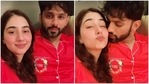 Disha Parmar with husband Rahul Vaidya after their wedding. Disha Parmar with husband Rahul Vaidya after their wedding.