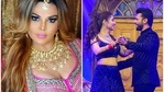 Rakhi Sawant attended Rahul Vaidya and Disha Parmar’s wedding reception. Rakhi Sawant attended Rahul Vaidya and Disha Parmar’s wedding reception.