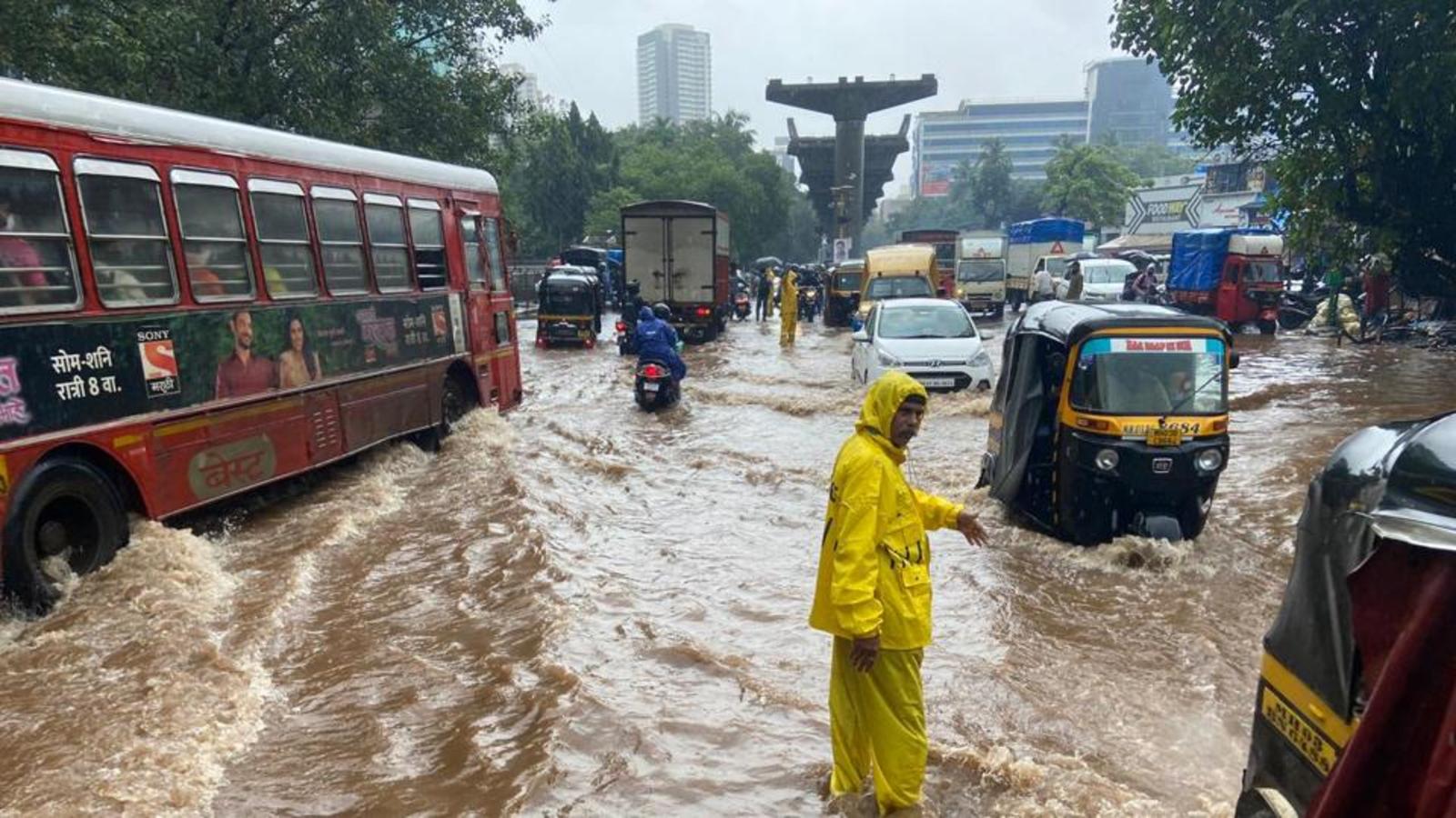 Mumbai Sees Continuous Rainfall; IMD Issues Orange Category Storm ...