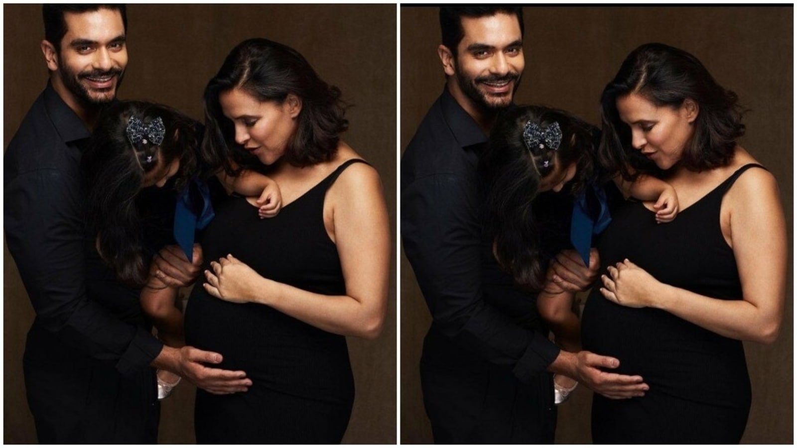 Neha Dhupia, Angad Bedi announce second pregnancy, share pic with Mehr and  baby bump | Bollywood - Hindustan Times