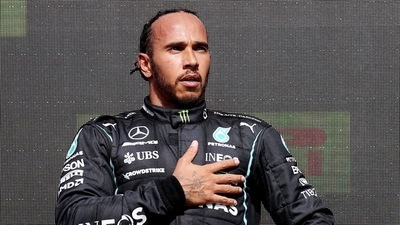 Lewis Hamilton has been subjected to racist abuse online after winning Sunday's British Grand Prix, British media reported. (REUTERS)