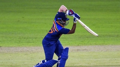 India's Prithvi Shaw plays a shot during the first ODI match against Sri Lanka, at R.Premadasa Stadium in Colombo on Sunday. ((ANI Photo)) India's Prithvi Shaw plays a shot during the first ODI match against Sri Lanka, at R.Premadasa Stadium in Colombo on Sunday. ((ANI Photo))
