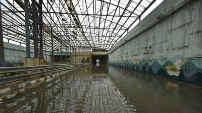 A waterlogged underpass at Rajiv Chowk. (Parveen Kumar/HT Photo) A waterlogged underpass at Rajiv Chowk. (Parveen Kumar/HT Photo)