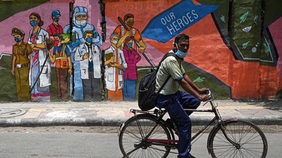 The Covid-19 positivity rate in Delhi now stands at 0.06 per cent after 59,410 tests were conducted (Money Sharma / AFP) The Covid-19 positivity rate in Delhi now stands at 0.06 per cent after 59,410 tests were conducted (Money Sharma / AFP)