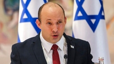 Israeli Prime Minister Naftali Bennett chairs the weekly cabinet meeting in Jerusalem Monday, July 19, 2021. (AP) Israeli Prime Minister Naftali Bennett chairs the weekly cabinet meeting in Jerusalem Monday, July 19, 2021. (AP)