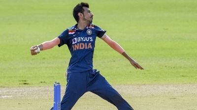 India's Yuzvendra Chahal delivers a ball during the first one-day international (ODI) cricket match between Sri Lanka and India at the R.Premadasa Stadium in Colombo. (AFP) India's Yuzvendra Chahal delivers a ball during the first one-day international (ODI) cricket match between Sri Lanka and India at the R.Premadasa Stadium in Colombo. (AFP)