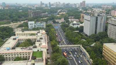 An aerial view of traffic at ITO during morning rush-hour (PTI Photo) An aerial view of traffic at ITO during morning rush-hour (PTI Photo)
