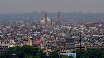 An aerial view of Delhi on Sunday evening. (HT File)