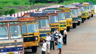 Outstanding loans for commercial vehicles and construction equipment stood at ₹27,100 crore as on June 30. (Bloomberg) Outstanding loans for commercial vehicles and construction equipment stood at ₹27,100 crore as on June 30. (Bloomberg)