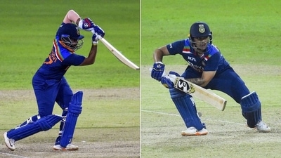 Indian batsmen Prithvi Shaw (L) and Ishan Kishan (R) (HT Collage)