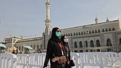 In the year 2019, the Hajj pilgrimage, one of the biggest religious rituals in the world, was attended by about 25 lakh people. This year, to ensure social distancing guidelines, every three hours, 6,000 people are allowed to perform tawaaf, where devotees circle around the Kaaba. The area is sanitised after each group leaves, Hisham al-Saeed, a ministry spokesman, told the AFP news agency. (Reuters) In the year 2019, the Hajj pilgrimage, one of the biggest religious rituals in the world, was attended by about 25 lakh people. This year, to ensure social distancing guidelines, every three hours, 6,000 people are allowed to perform tawaaf, where devotees circle around the Kaaba. The area is sanitised after each group leaves, Hisham al-Saeed, a ministry spokesman, told the AFP news agency. (Reuters)