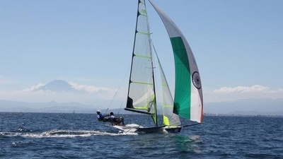 Indian sailors Varun Thakkar and KC Ganapathy training ahead the start of Tokyo Olympics. (SAI) Indian sailors Varun Thakkar and KC Ganapathy training ahead the start of Tokyo Olympics. (SAI)
