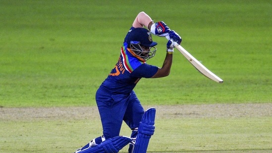 India's Prithvi Shaw plays a shot during the first ODI match against Sri Lanka, at R.Premadasa Stadium in Colombo on Sunday. ((ANI Photo))