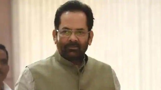 In 2014, Naqvi was made the minister of state for parliamentary affairs and minority affairs during the first term of the Prime Minister Narendra Modi-led government.(HT file photo)