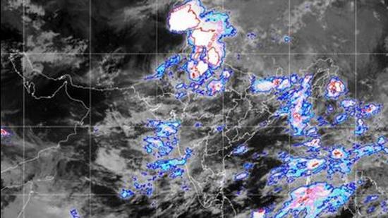 The western end of monsoon trough is running close to its normal position and is likely to shift northward from Sunday evening onwards, said IMD. (Courtesy- IMD)