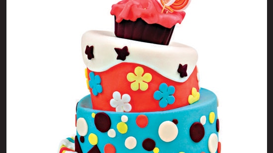 Fondant three storey cake. Sugar sheet cutouts are also a great alternative for fondant cakes. (Photo: Shutterstock)