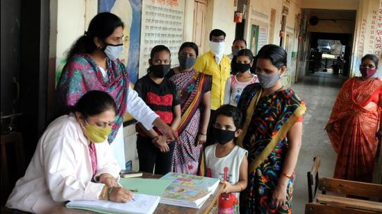 Some of the schools in small and big cities started online; however, many students of the lower-middle-class parents, children from rural areas, villages and remote places could not relish the virtual classes for the want of internet and mobiles or laptops. (HT PHOTO)