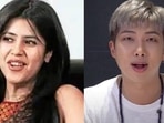 Ekta Kapoor on BTS member RM's reaction to an Indian ARMY fan letter. Ekta Kapoor on BTS member RM's reaction to an Indian ARMY fan letter.