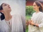 After Sara Ali Khan, Mira Rajput slays same white kurta-palazzo with Nirma twist(Instagram/saraalikhan95/mira.kapoor)