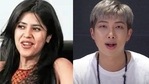 Ekta Kapoor on BTS member RM's reaction to an Indian ARMY fan letter. Ekta Kapoor on BTS member RM's reaction to an Indian ARMY fan letter.
