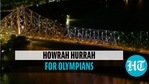 Howrah Bridge lit up in Olympic colours to cheer on Indian athletes Howrah Bridge lit up in Olympic colours to cheer on Indian athletes