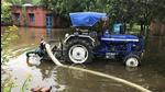 A motor pump being used to clear rainwater from the district veterinary hospital on Pataudi Road near Sector 10. (Parveen Kumar/HT Photo) A motor pump being used to clear rainwater from the district veterinary hospital on Pataudi Road near Sector 10. (Parveen Kumar/HT Photo)