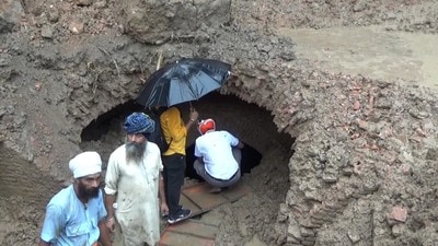 The Archaeological Survey of India team inspecting the site at the Golden Temple. The Archaeological Survey of India team inspecting the site at the Golden Temple.