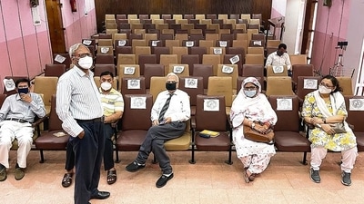 This is the first literary meet of the Ghalib Academy following the pandemic’s deadly second surge that began in April. (Mayank Austen Soofi) This is the first literary meet of the Ghalib Academy following the pandemic’s deadly second surge that began in April. (Mayank Austen Soofi)