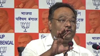 File photo of BJP leader Samik Bhattacharya. (Image via Twitter)