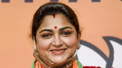 File image of Tamil actor and BJP leader Khushbu Sundar. (PTI) File image of Tamil actor and BJP leader Khushbu Sundar. (PTI)