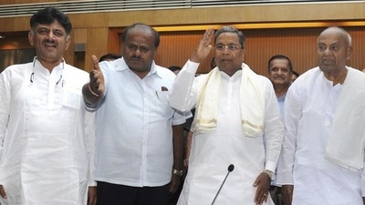 The outlet said the mobile phone number of Kumaraswamy’s personal secretary Satish and Siddaramaiah’s personal secretary Venkatesh were found in the list. (PTI Photo/ File/Representative) The outlet said the mobile phone number of Kumaraswamy’s personal secretary Satish and Siddaramaiah’s personal secretary Venkatesh were found in the list. (PTI Photo/ File/Representative)