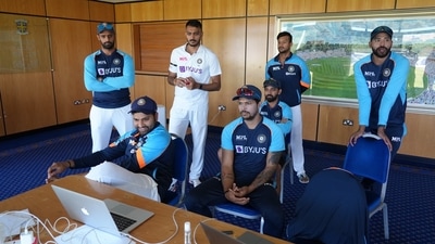 Team India watching Team India (BCCI) Team India watching Team India (BCCI)