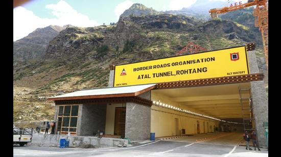 The landfill site near the North Portal of Atal Tunnel at Rohtang Pass will be developed into a tourism village with cafes and a hotel. (Aqil Khan/HT)