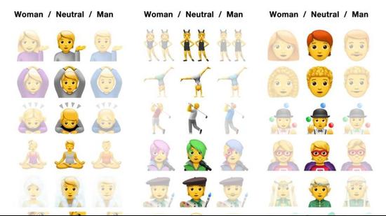 A three-gender formula was first introduced in Unicode Consortium’s 2019 edition of Emoji 12.0 (Photo: Facebook)