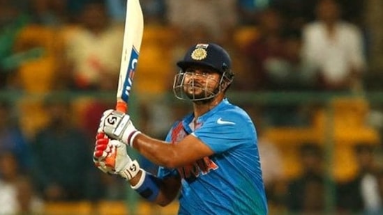 India's Suresh Raina plays a shot.(REUTERS)