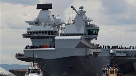 British aircraft carrier HMS Queen Elizabeth. (File photo) British aircraft carrier HMS Queen Elizabeth. (File photo)