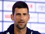 Tennis player Novak Djokovic speaks to the media before traveling to Japan where he will represent Serbia at the Tokyo 2020 Olympics, in Belgrade, Serbia, 