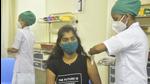 BMC medical staff administer Covid-19 vaccine to a beneficiary at Nair Hospital Vaccination Centre in Mumbai on July 17. (Anshuman Poyrekar/HT photo) BMC medical staff administer Covid-19 vaccine to a beneficiary at Nair Hospital Vaccination Centre in Mumbai on July 17. (Anshuman Poyrekar/HT photo)