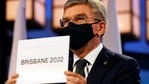 President of the International Olympic Committee Thomas Bach announces Brisbane as the 2032 Summer Olympics host city during the 138th IOC Session at Hotel Okura on July 21, 2021 in Tokyo, Japan.(Getty Images) President of the International Olympic Committee Thomas Bach announces Brisbane as the 2032 Summer Olympics host city during the 138th IOC Session at Hotel Okura on July 21, 2021 in Tokyo, Japan.(Getty Images)