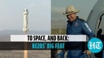 spaceflight oleh Jeff Bezos melalui roket Blue Origin;  Kembali ke Bumi setelah penerbangan 10 menit